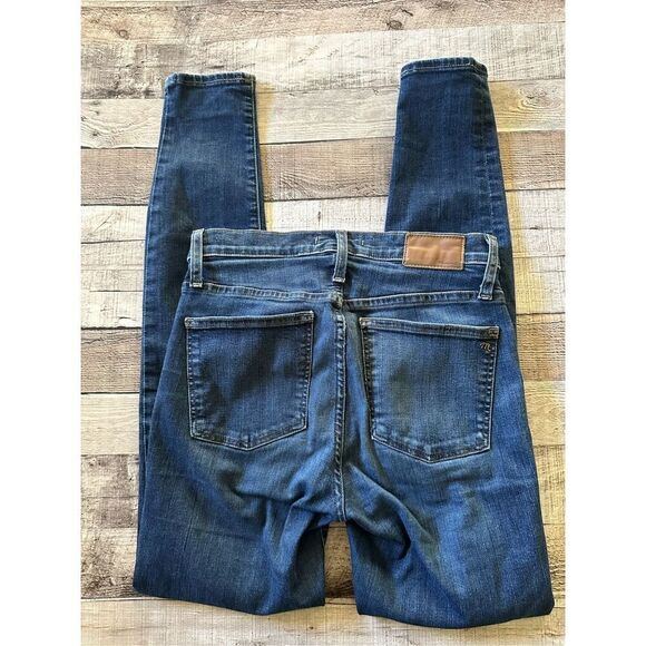 Madewell Tall 9" High Rise Skinny Jeans in Hayes Wash Button-Front Edition | 26T - Picture 3 of 7